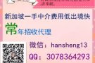 新加坡一手中介无论是工作不顺心的想换工作的还是想出国劳务的都可以找我！