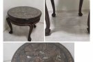 纯手工制作雕刻龙?纹桌子，