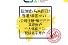 新加坡+马来西亚+香港+BVI注册公司+视频开户(多种货币无限额/高效率) 
