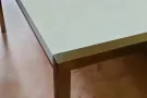 不锈钢腿白瓷桌面餐桌