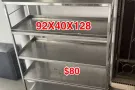 出售白钢货架、炒炉，麻辣香锅脸谱碗（新）、烤鱼架（新）、超薄灯箱