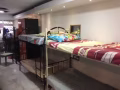 5 套二手金属双层床，带胶合板底座，床垫 150