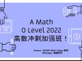2022 O Level 高级数学A Math 60小时强化冲刺小班！复盘要点！